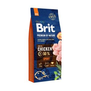 BRIT Premium Sport Adult M – Премиум храна за медиум раст Спорт адулт (пилешко) 15кг. (- 20% ПОПУСТ)