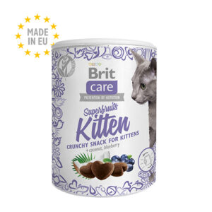 Brit Care Cat Snack Superfruits Kitten – Брит кер закуски за мали мачиња (пиле и екстра овошје) 100гр.