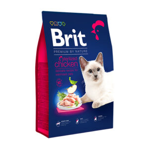 Brit Premium by Nature Cat Sterilized Chicken – Брит храна за стерилизирано маче адулт (пиле) 8кг.